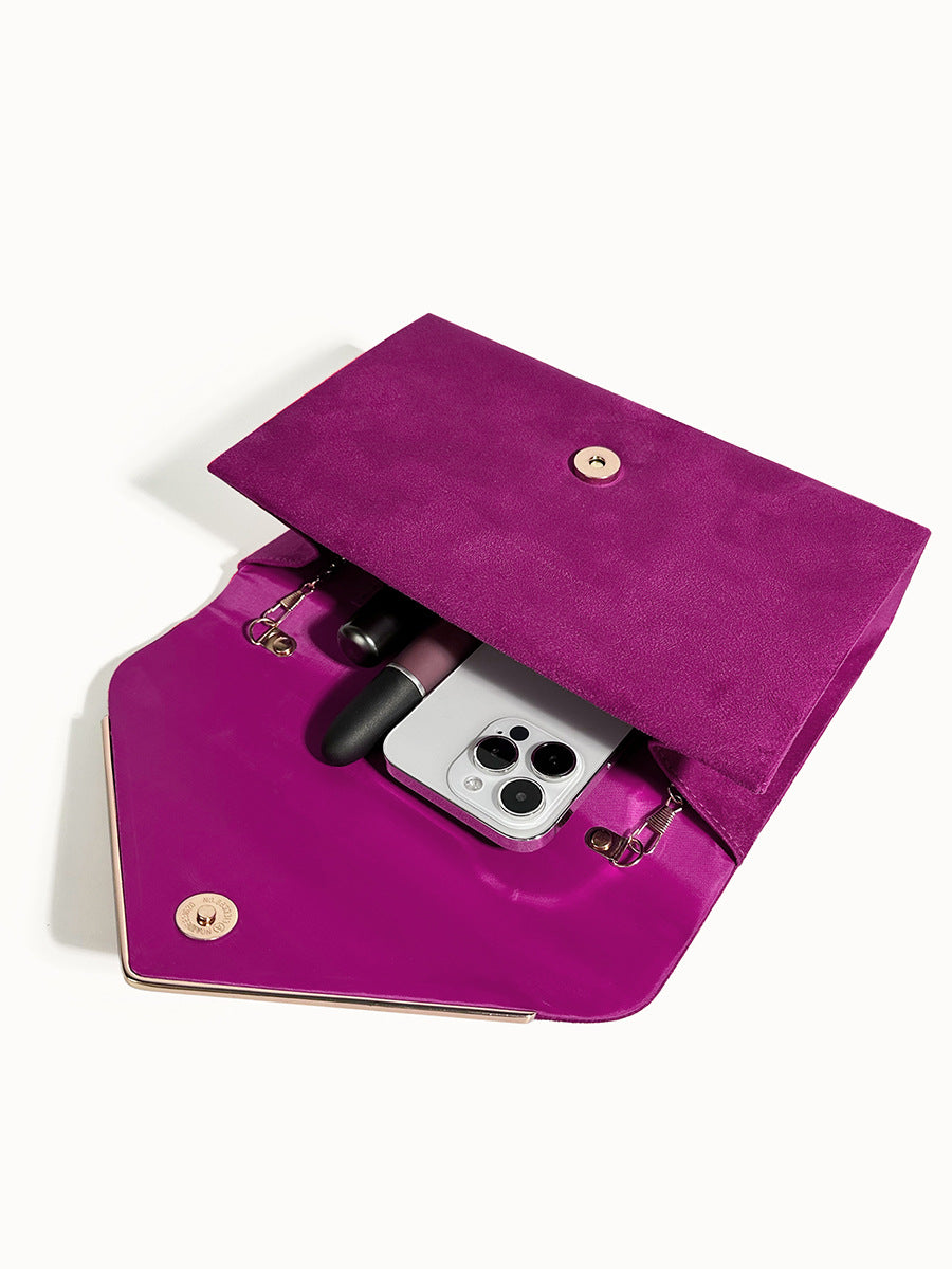 Clutch handtas envelop met schouderketting