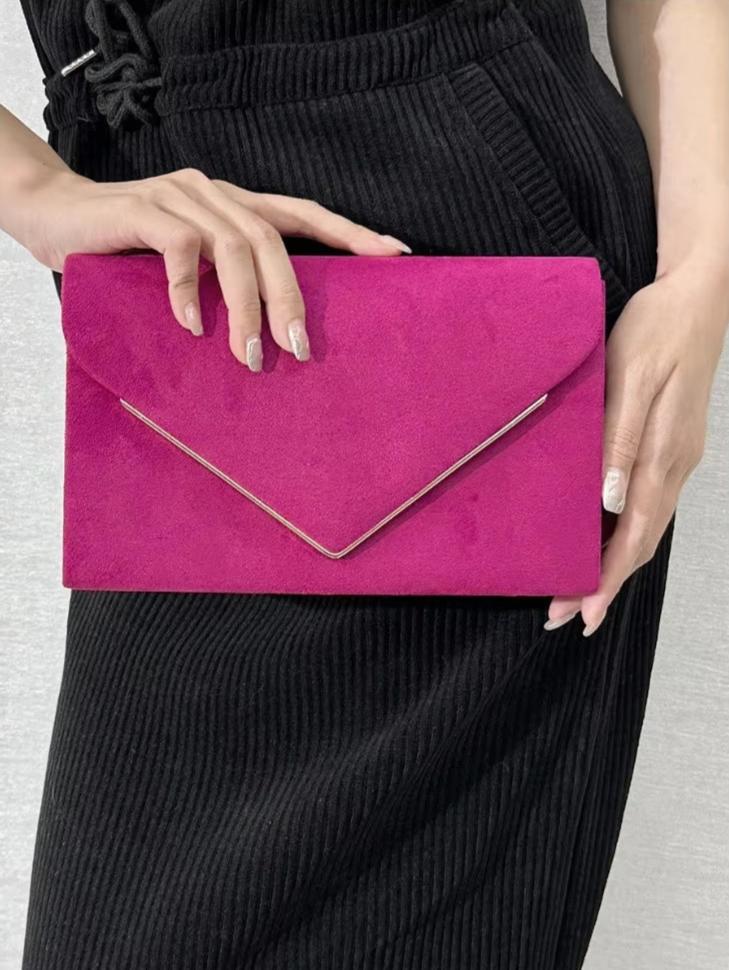 Clutch handtas envelop met schouderketting