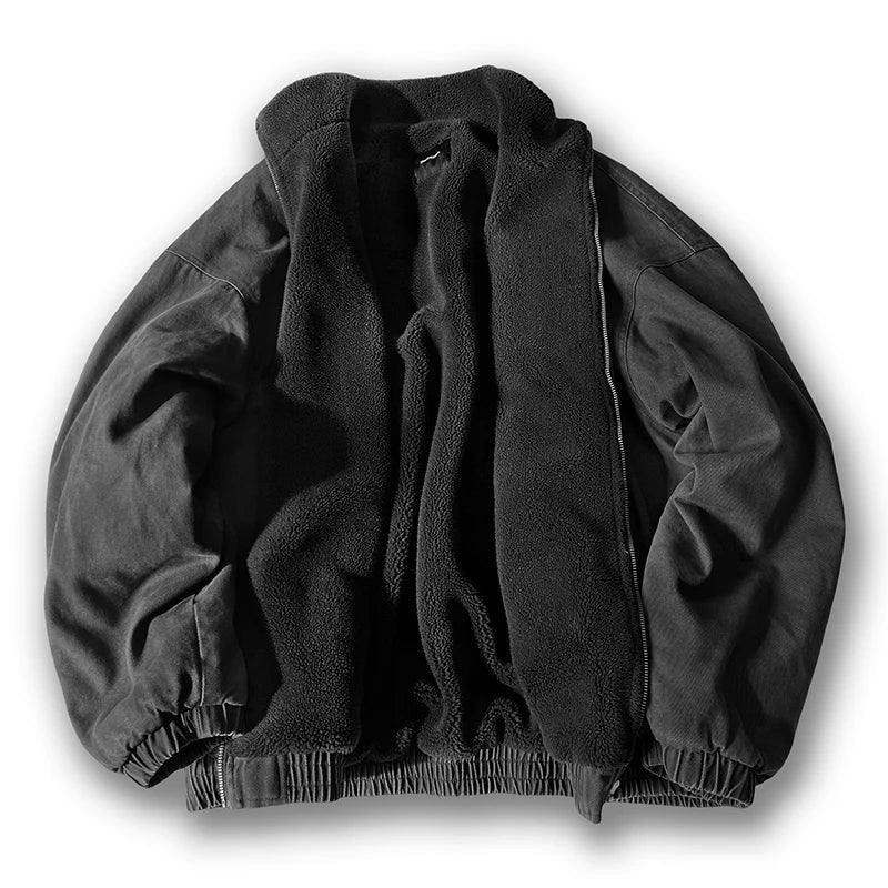 Vintage Fleece Jas Heren met Teddykraag
