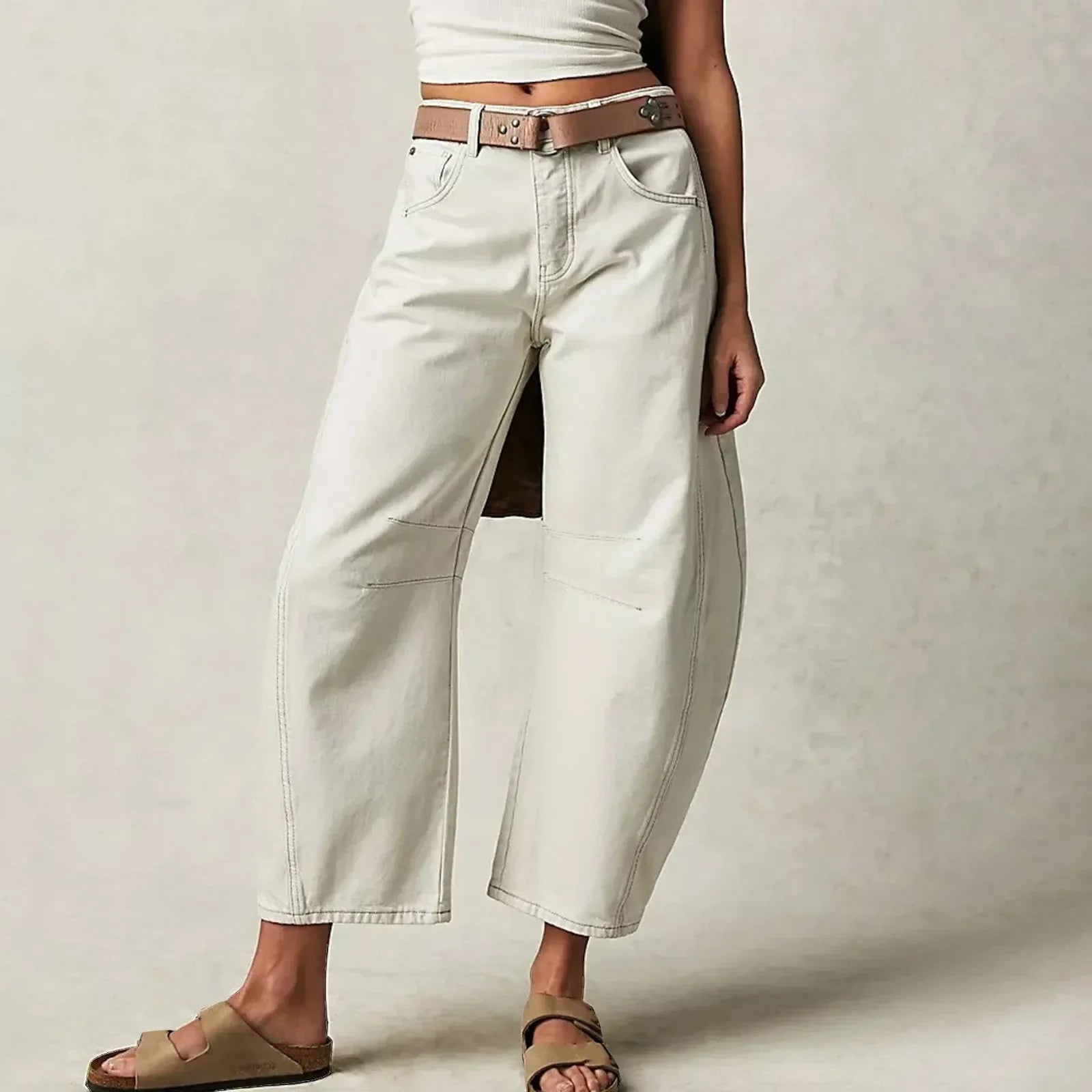 Dames Baggy Jeans met ballonpijpen