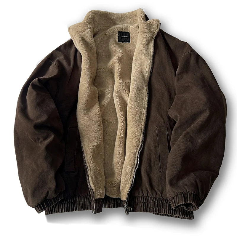 Vintage Fleece Jas Heren met Teddykraag