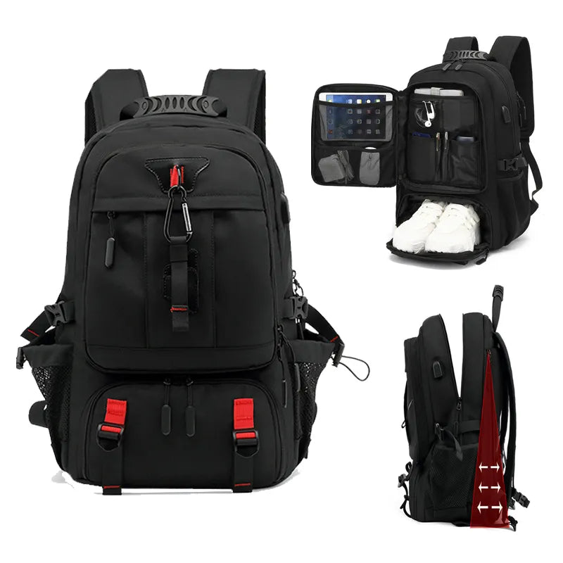 50-80L Rugzak met USB-aansluiting Laptopvak