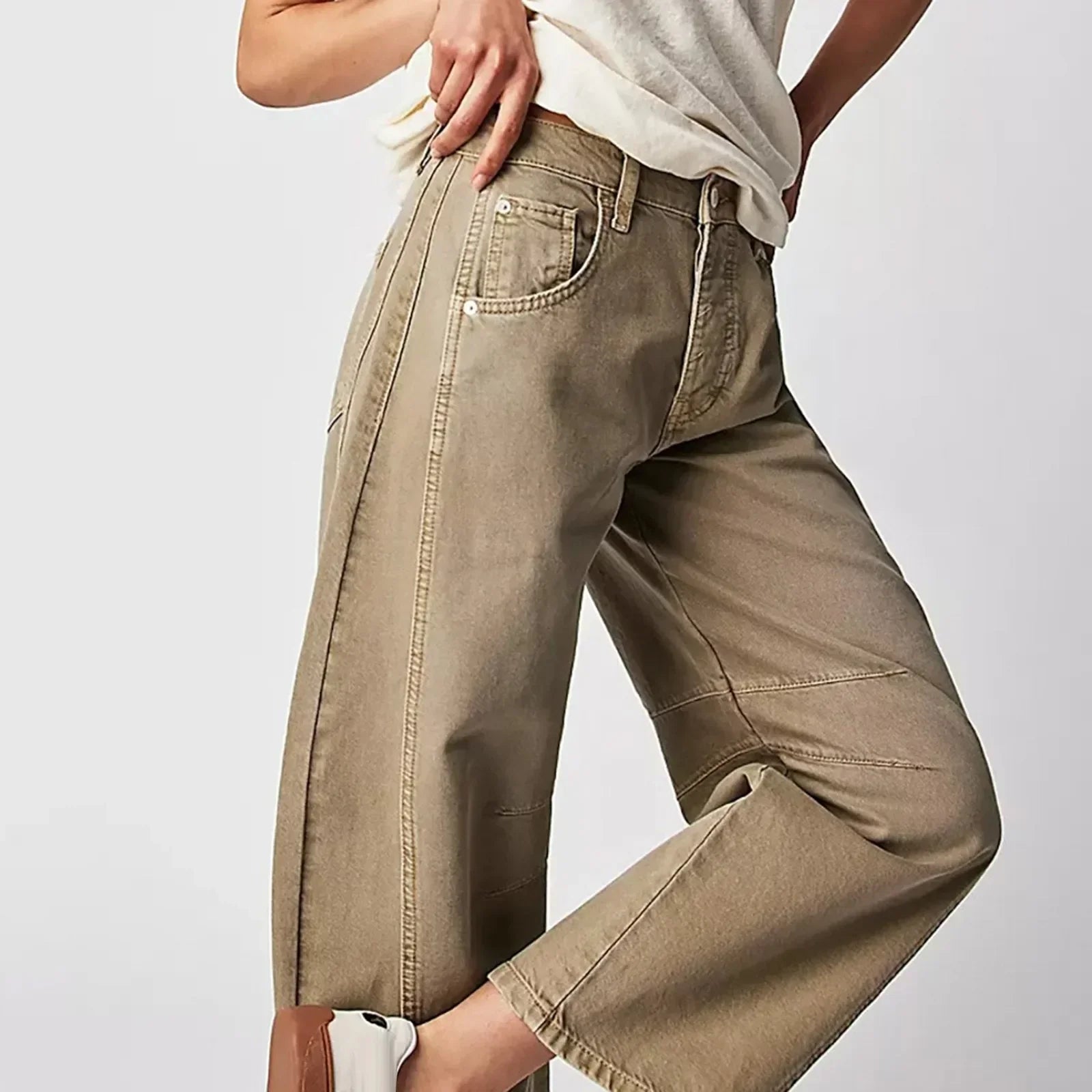 Dames Baggy Jeans met ballonpijpen
