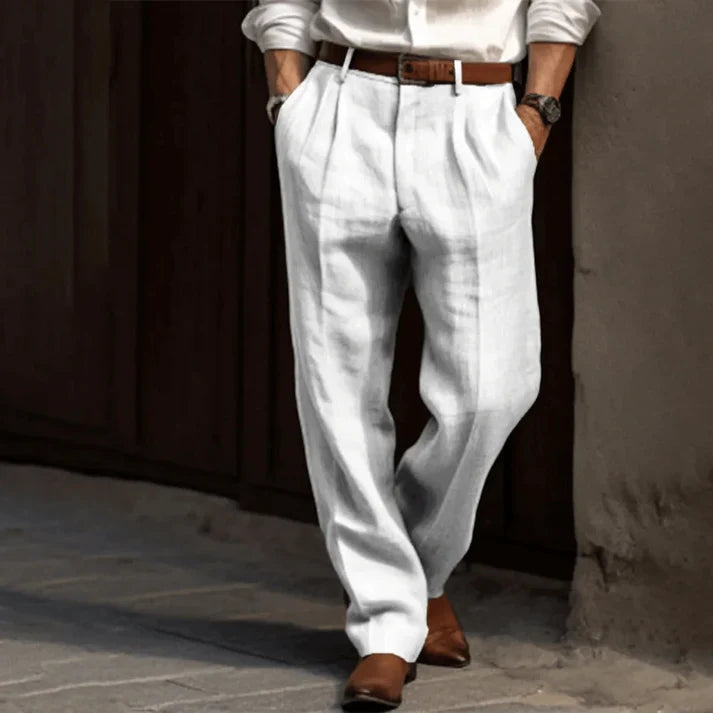 Vintage Formele Broek voor Heren met Plooien