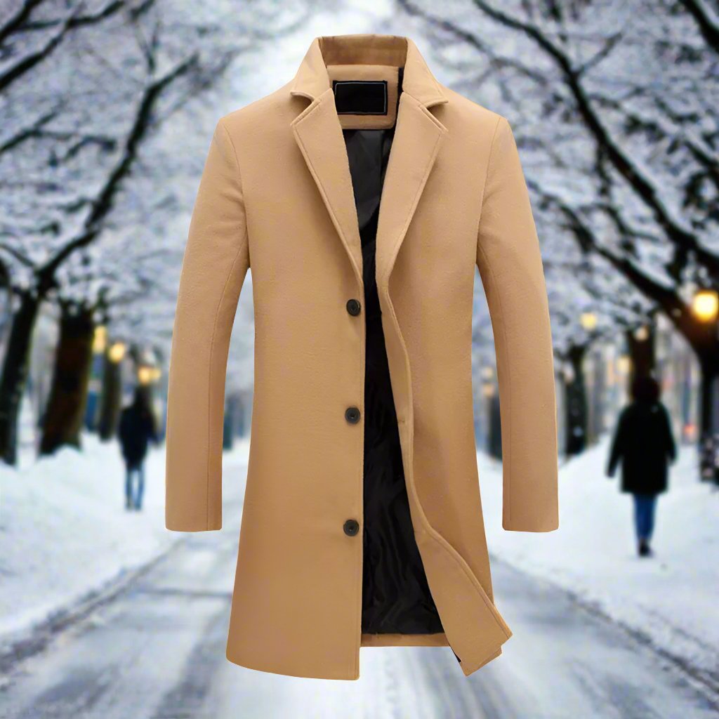 Heren Elegante winterjas en fleecevoering