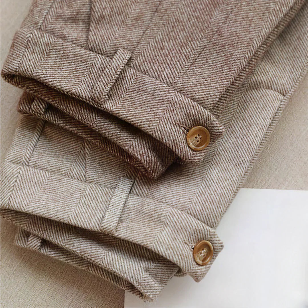 Pantalon Heren met Plooien Hoge Taille