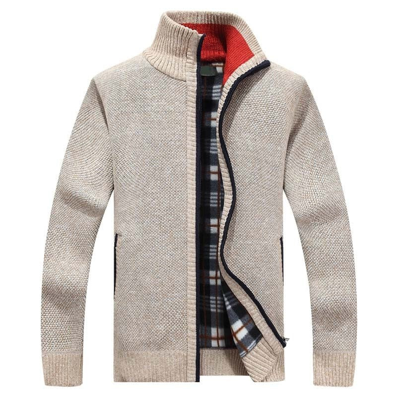 Bas - Warm grofgebreid vest voor heren Front