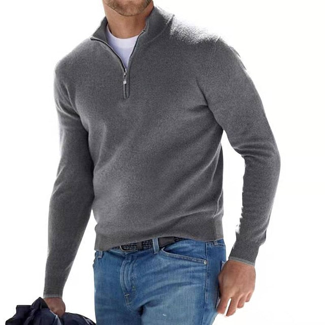 Half Zip Sweater en lange mouwen