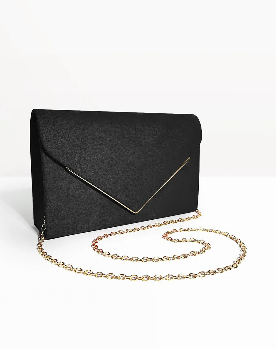 Clutch handtas envelop met schouderketting