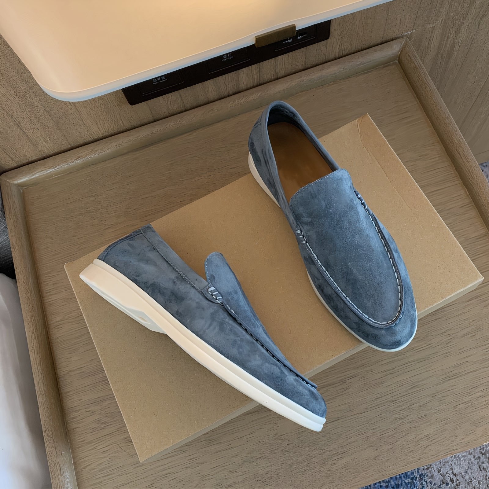 Bram - Vintage leren herenloafers met chunky zool Back
