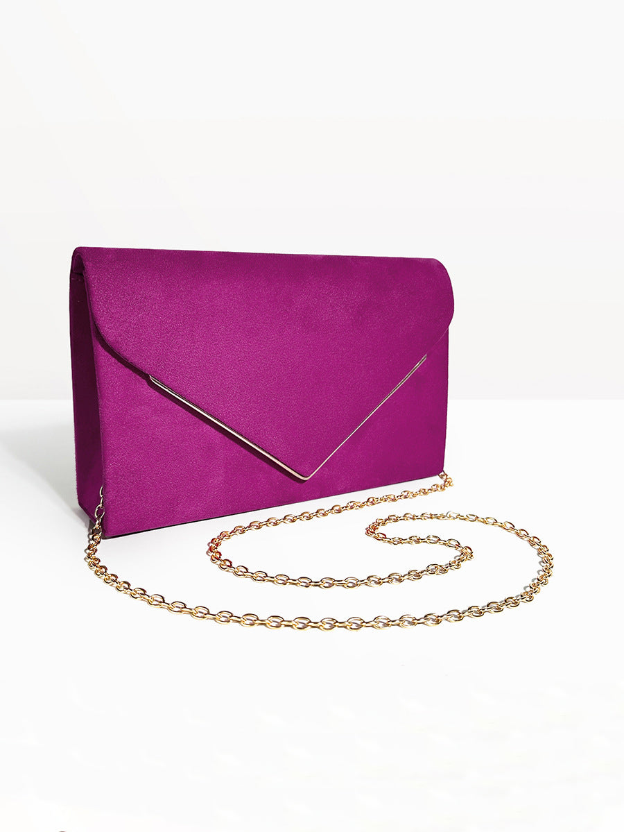 Clutch handtas envelop met schouderketting