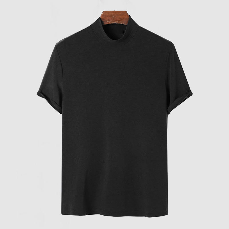 Elegante T-shirt heren met col korte mouw