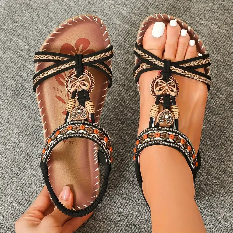 Sandalen Dames met Sierbandjes