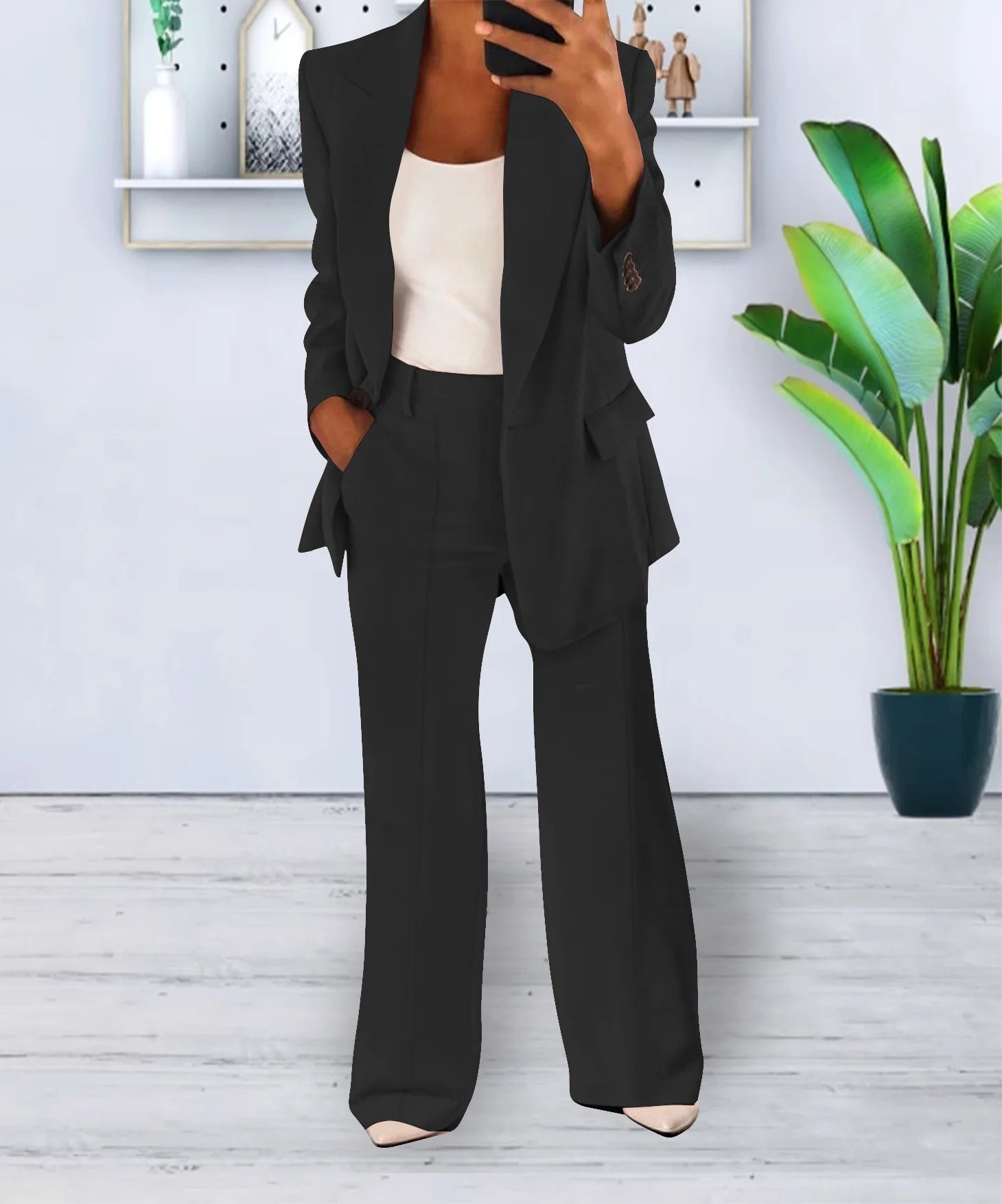 Tweedelige dames set blazer en broek