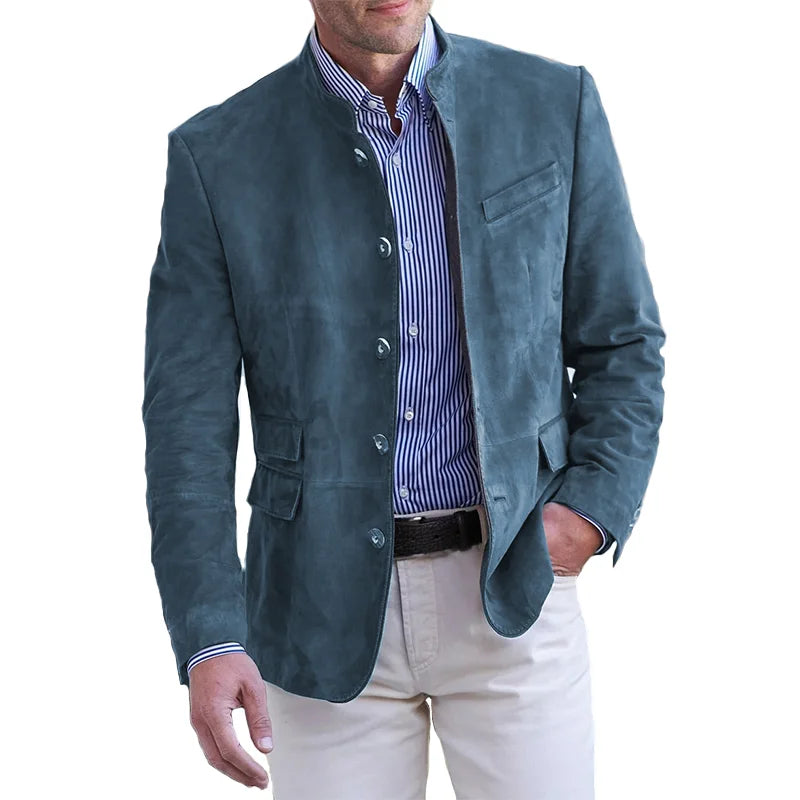 Blazer heren met opstaande kraag
