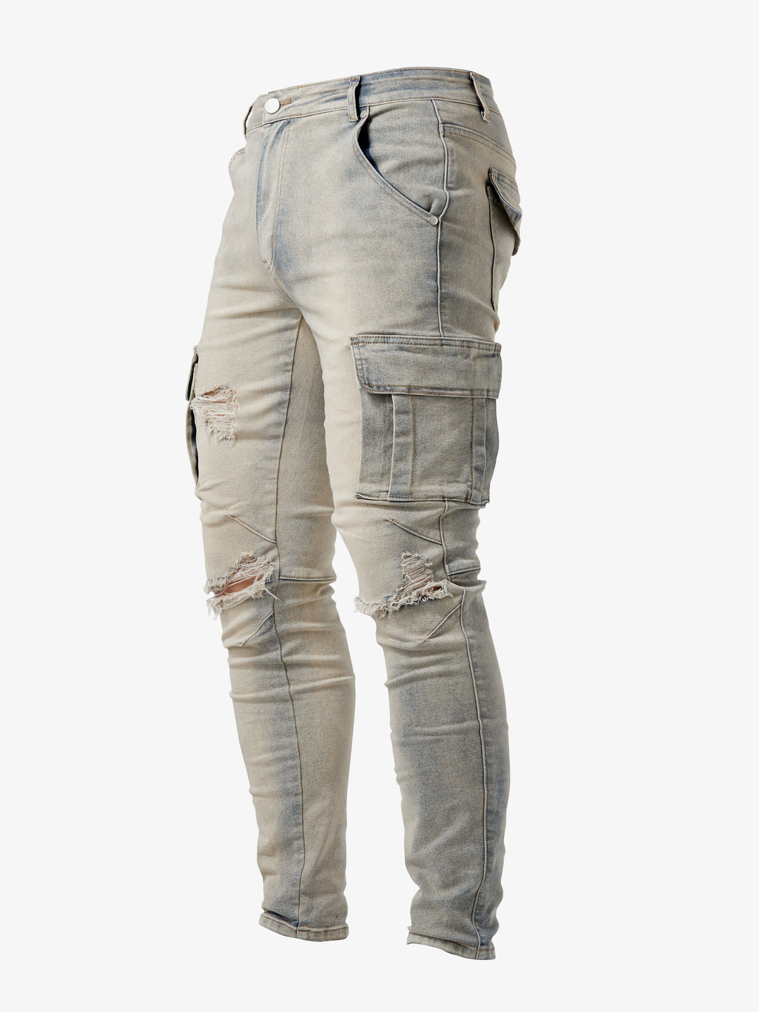 Cargo Jeans Heren slim Fit