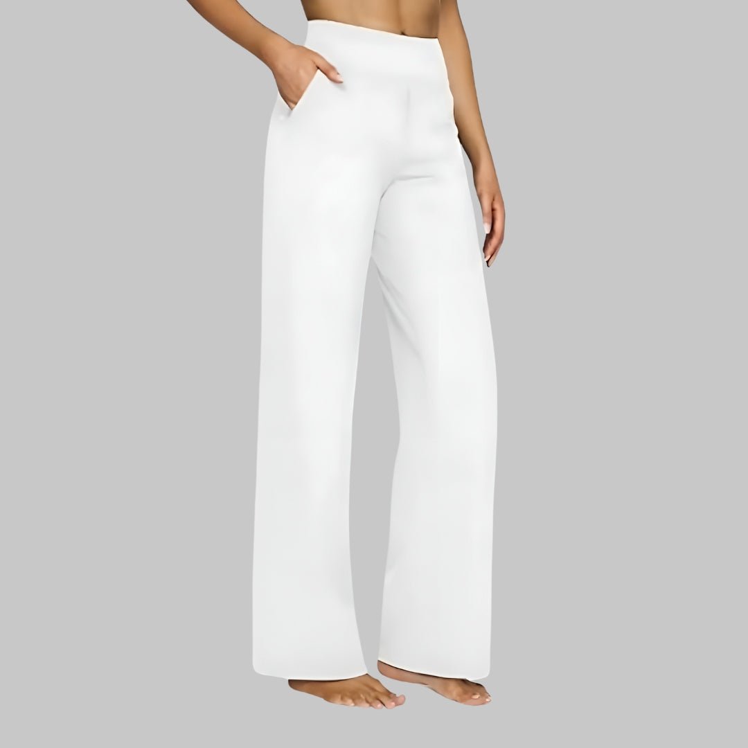 Iris - Elastische high waist stretchbroek voor dames Close Up
