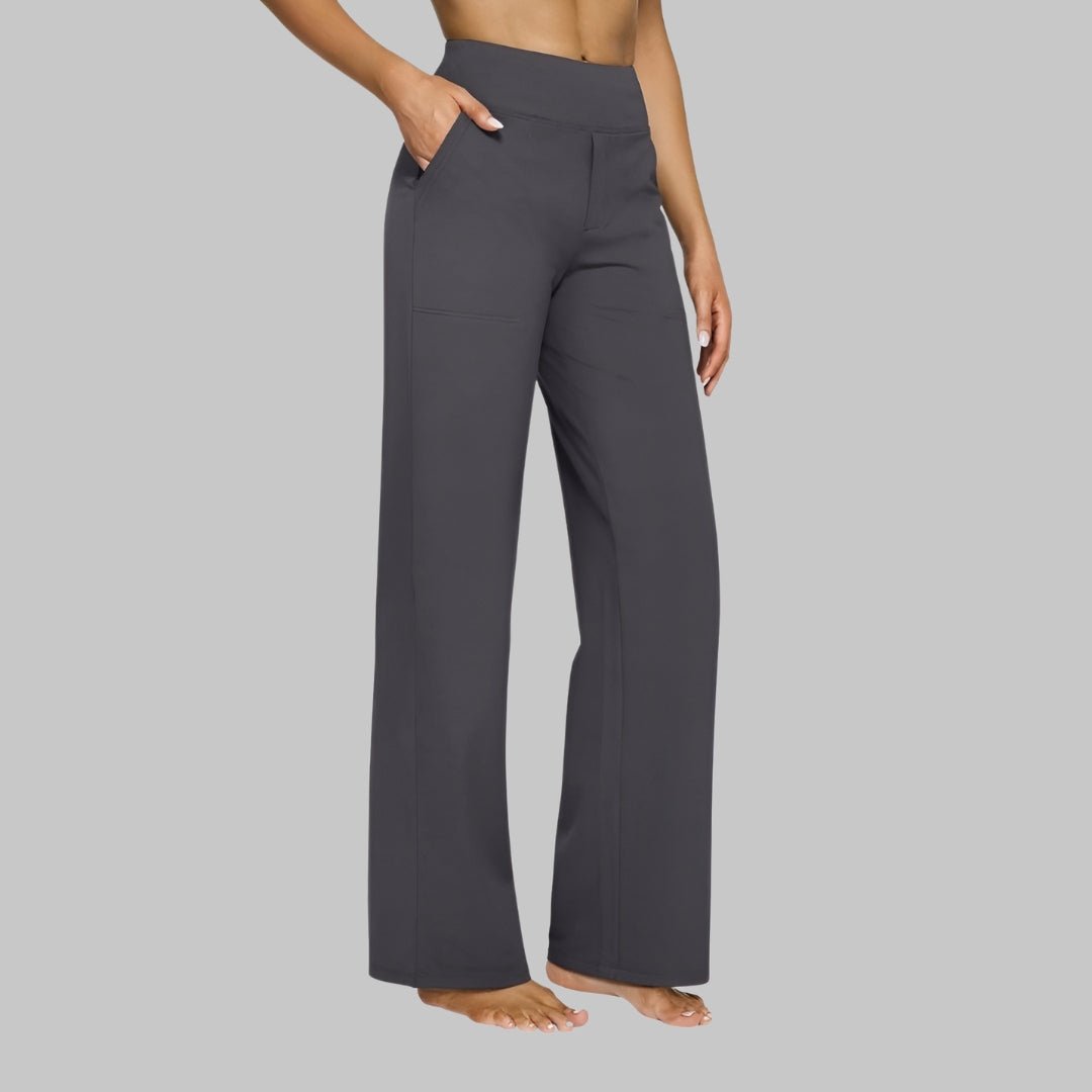 Iris - Elastische high waist stretchbroek voor dames Side