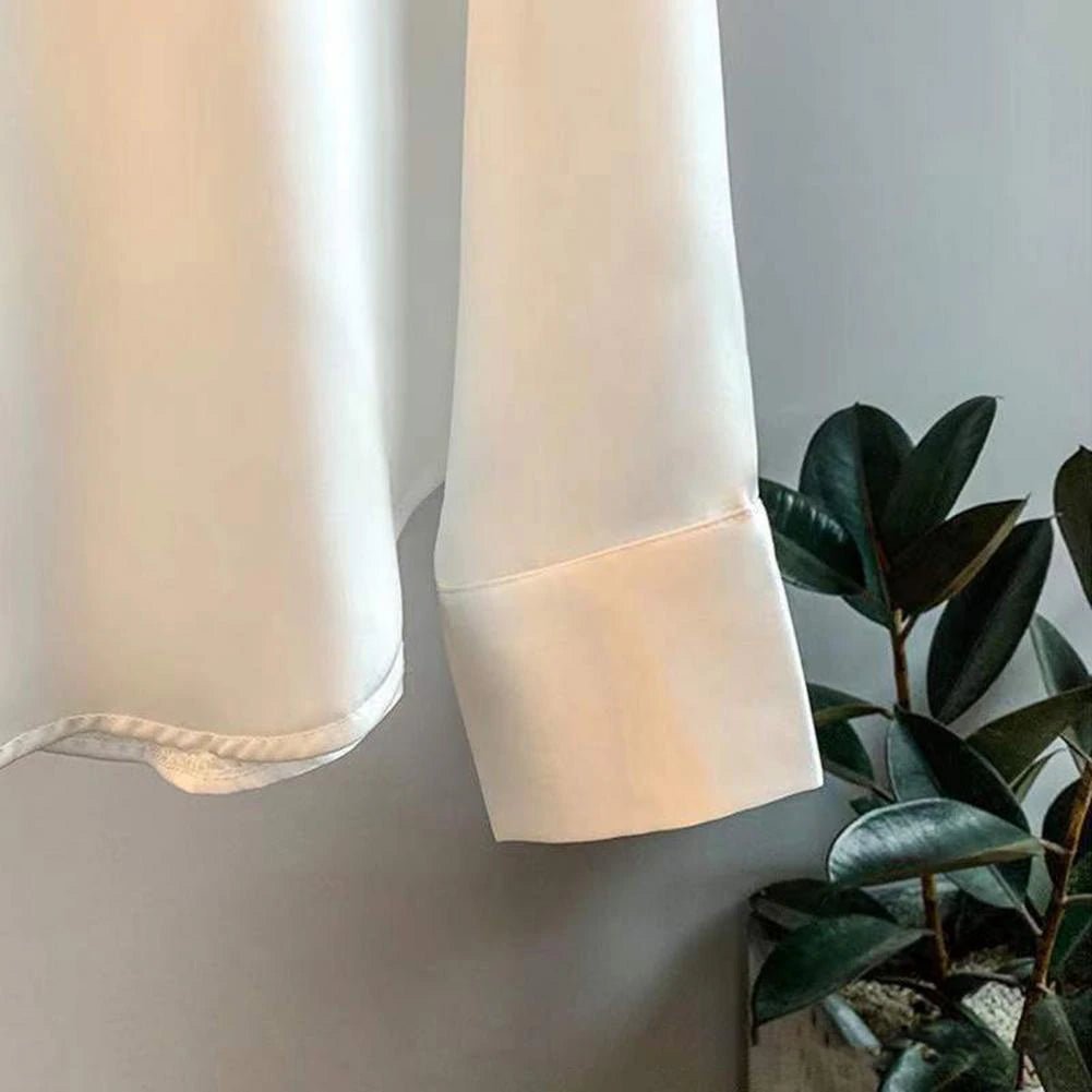 Iris - Elegante zijden blouse met contrastbies voor dames Alternate