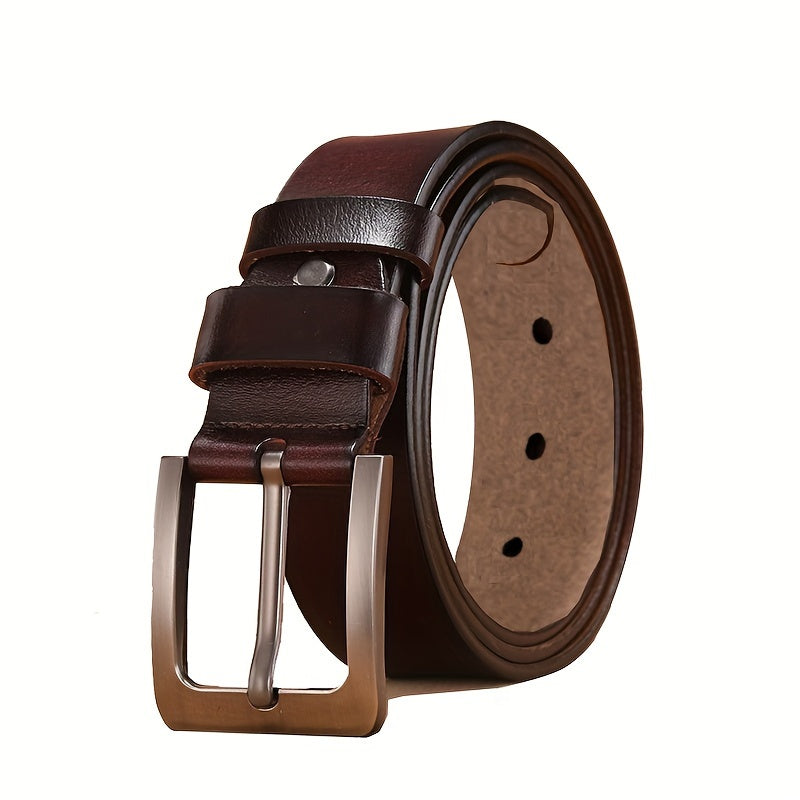 Leren riem met metalen gesp
