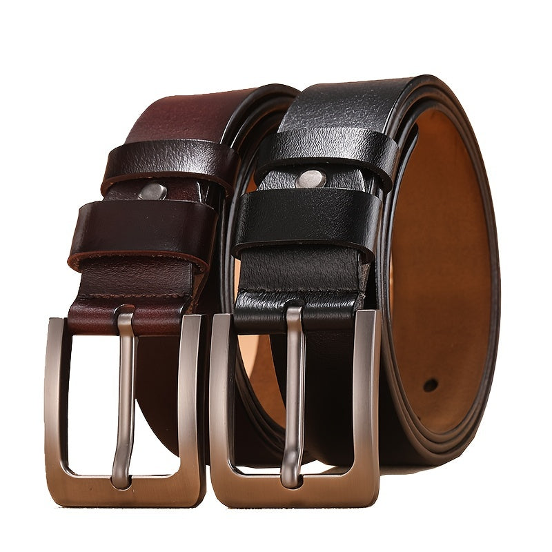 Leren riem met metalen gesp