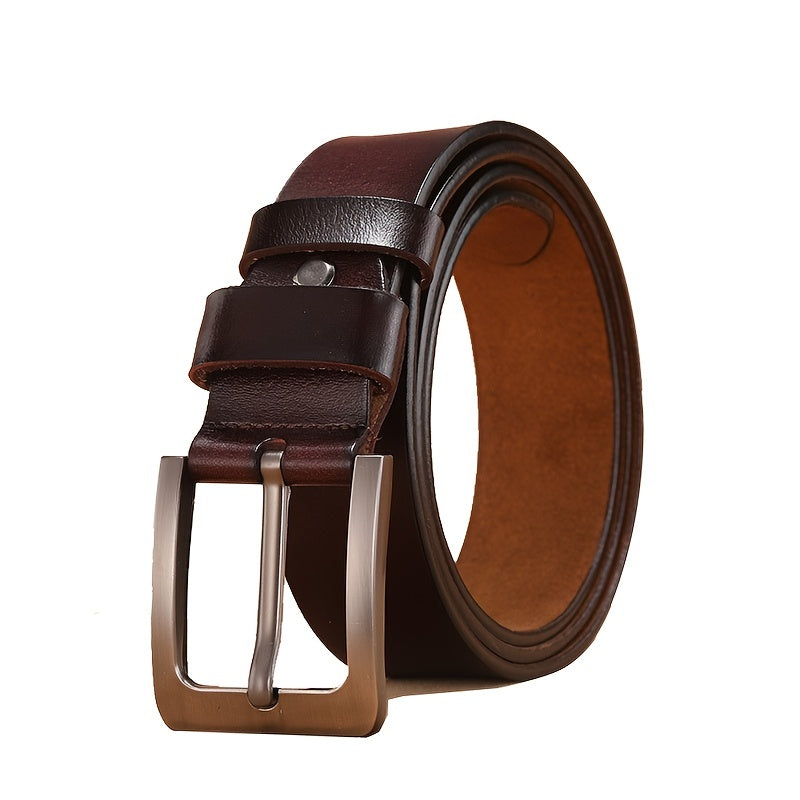 Leren riem met metalen gesp