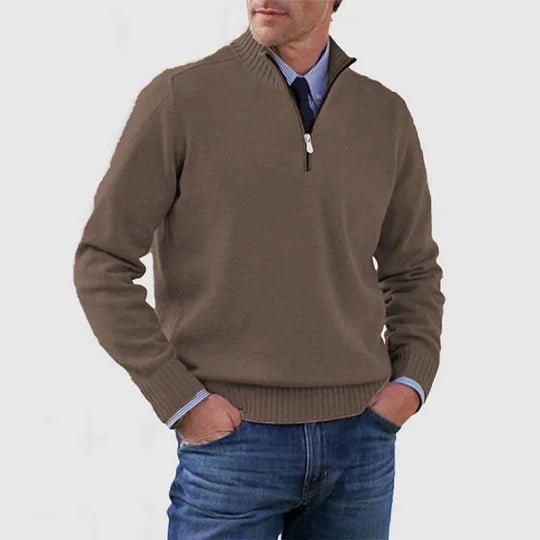 Joris - Klassieke half-zip trui voor heren Front