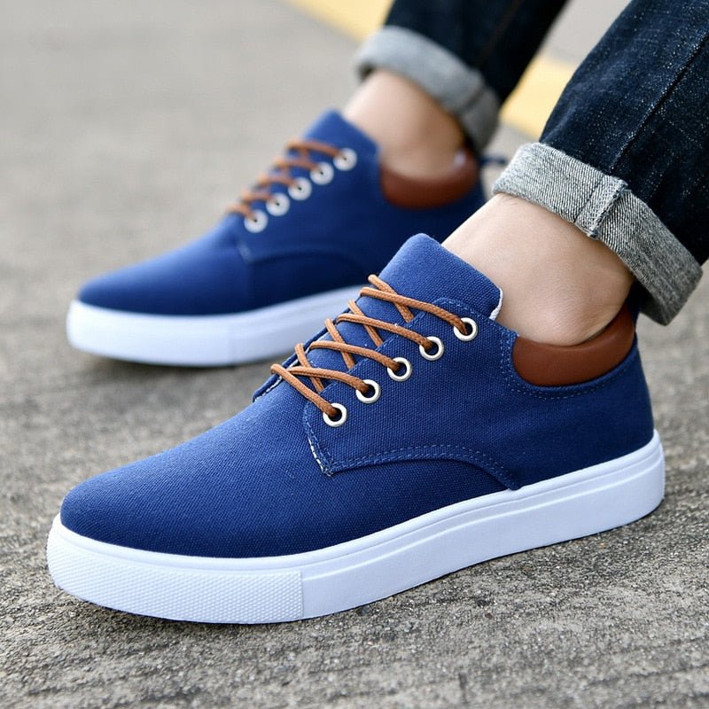 Joris - Stoere canvas sneakers met witte zool voor heren View 14