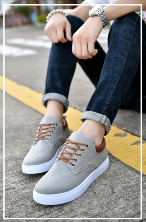 Joris - Stoere canvas sneakers met witte zool voor heren View 16