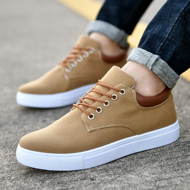 Joris - Stoere canvas sneakers met witte zool voor heren View 19
