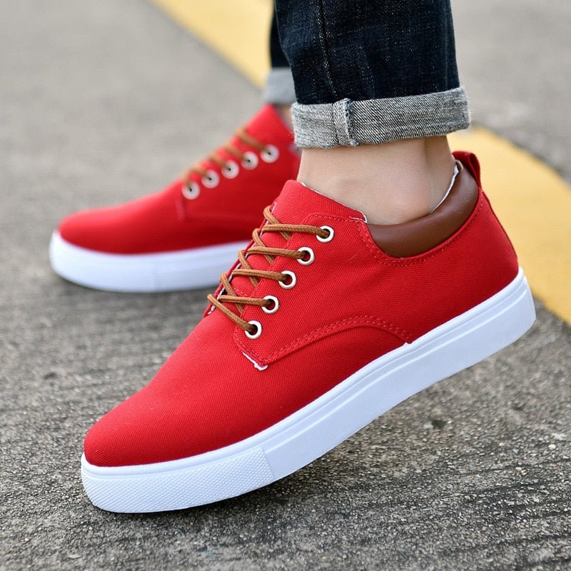 Joris - Stoere canvas sneakers met witte zool voor heren View 20