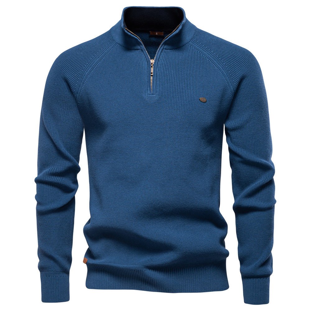 Lars - Klassieke half-zip trui voor heren Full