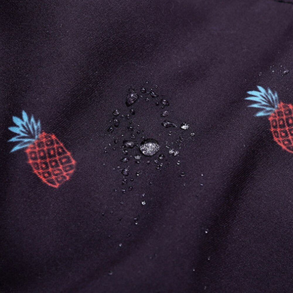 Luuk - Sneldrogende zomerse zwembroek met bananenprint voor heren Detail