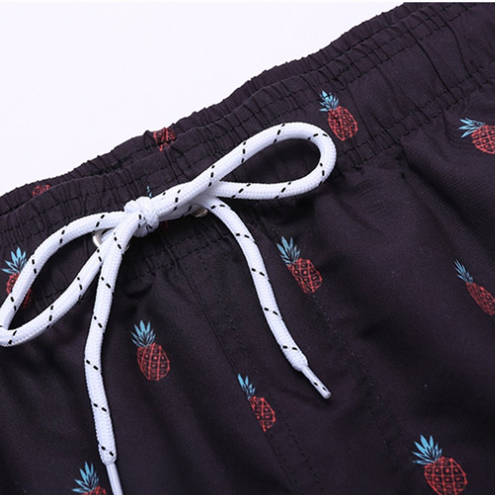 Luuk - Sneldrogende zomerse zwembroek met bananenprint voor heren Front