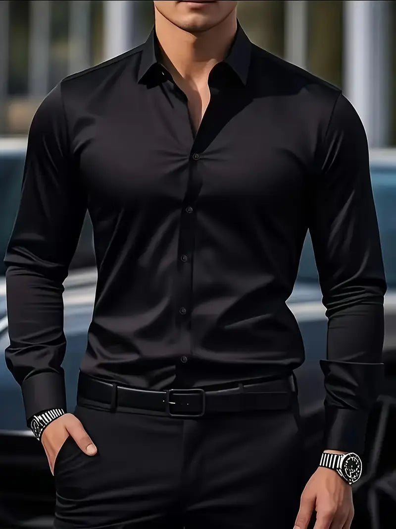 Maarten - Ademend slim fit overhemd met lange mouwen voor heren Alternate
