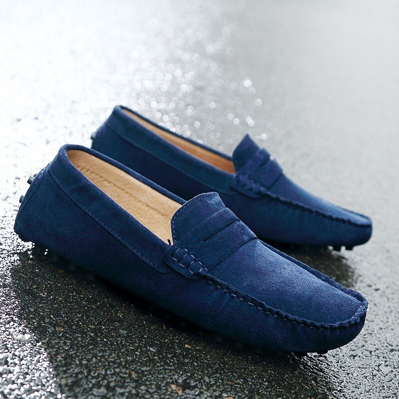 Maarten - Casual suède loafers met penny strap voor heren View 14
