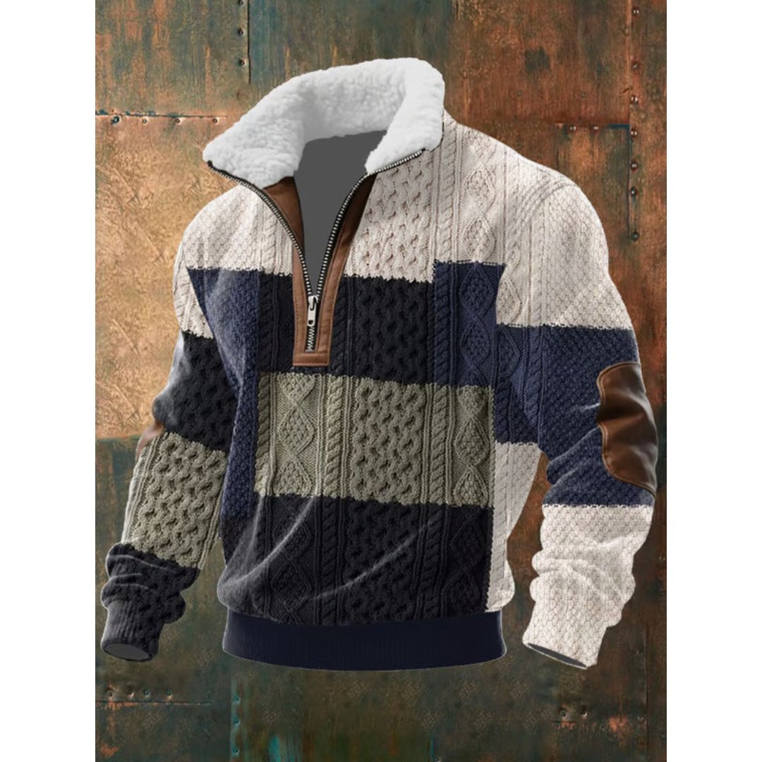 Niels - Comfortabele half-zip trui met sherpa kraag voor heren Alternate