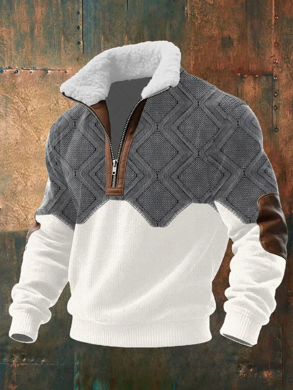 Niels - Comfortabele half-zip trui met sherpa kraag voor heren Hero