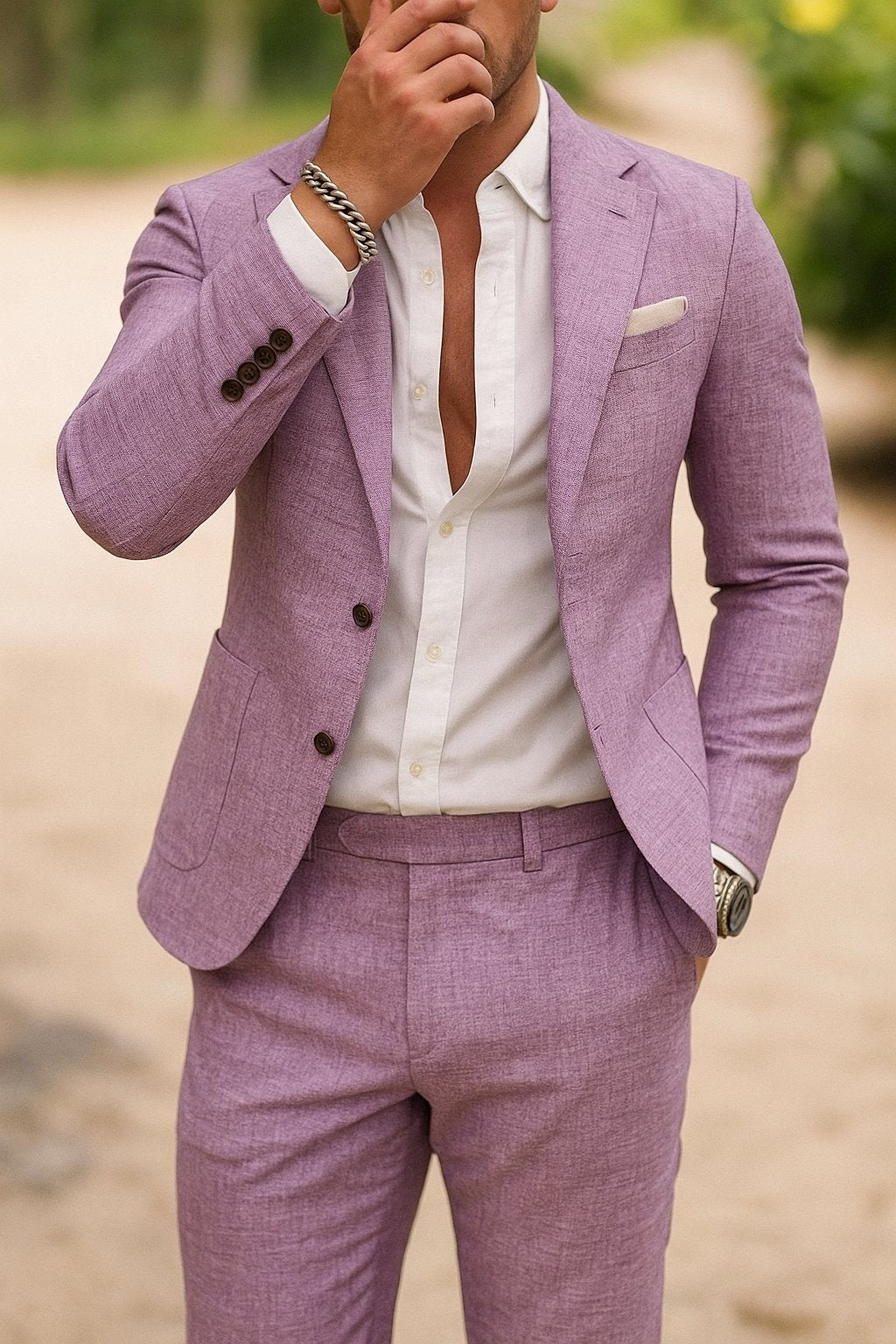 Niels - Stijlvolle slim fit blazer broek set voor heren Angle