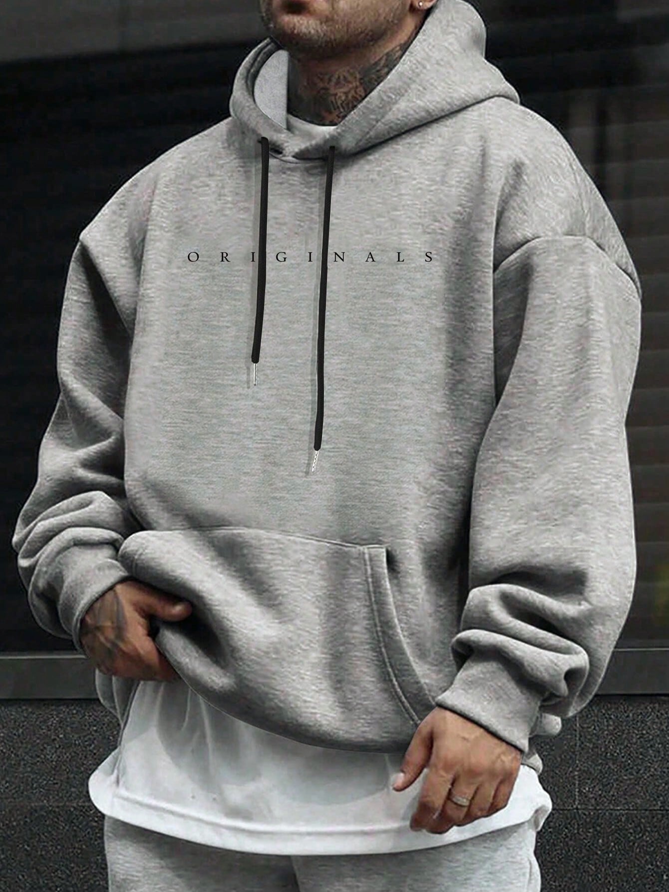 Heren Originals Hoodie en letterprint
