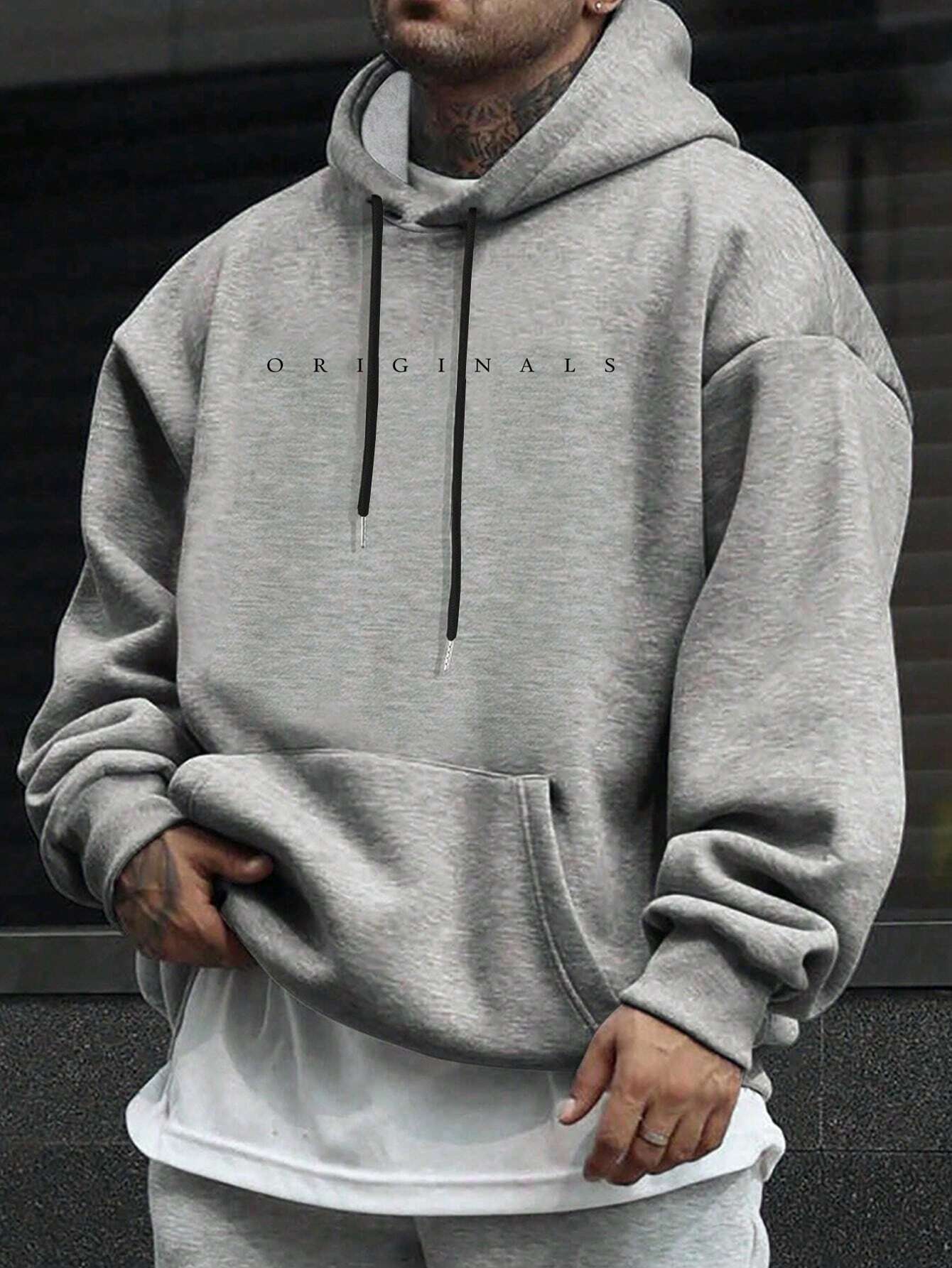 Heren Originals Hoodie en letterprint