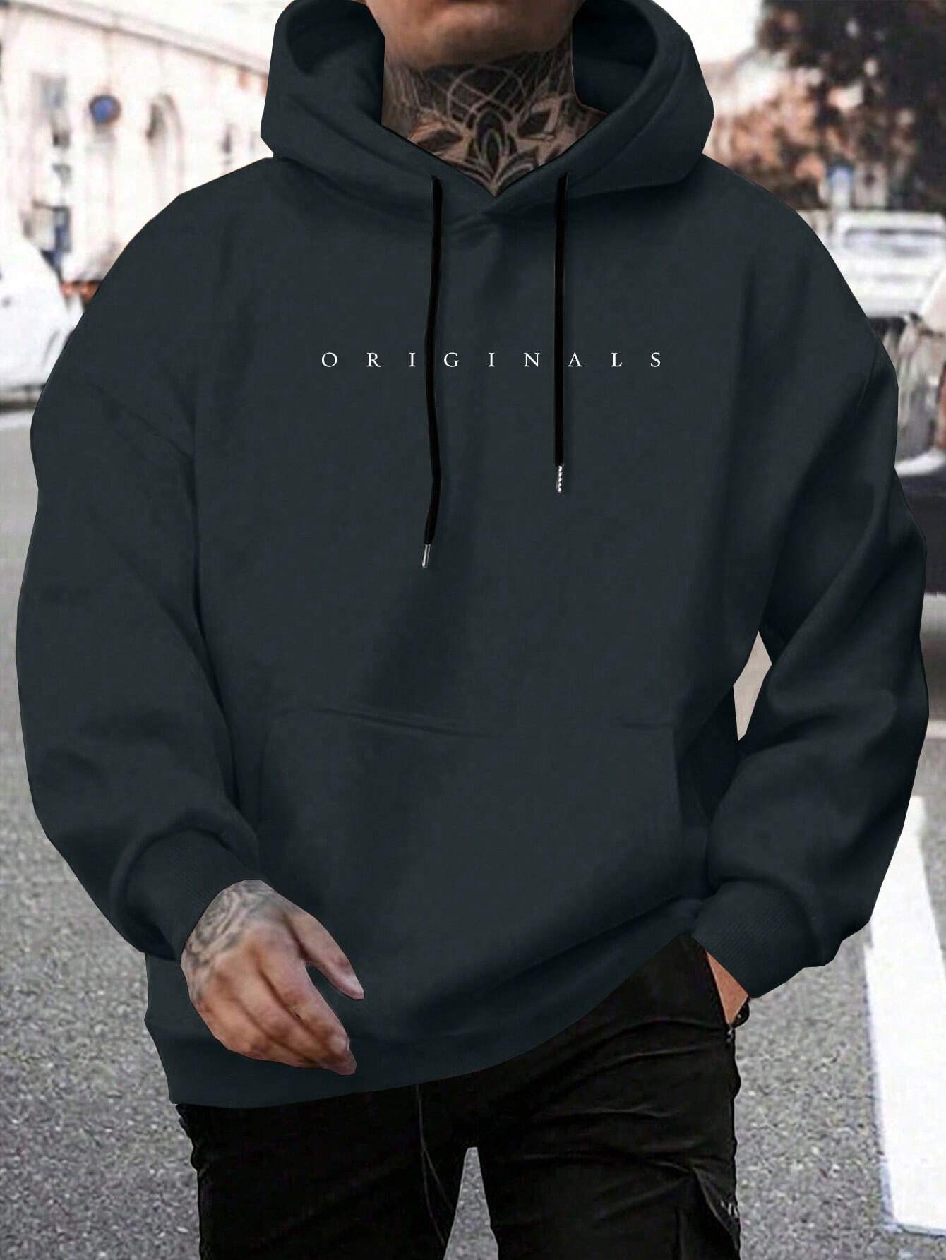 Heren Originals Hoodie en letterprint