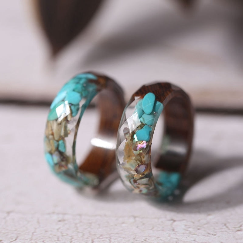 Luci - Houten ring met orchidee