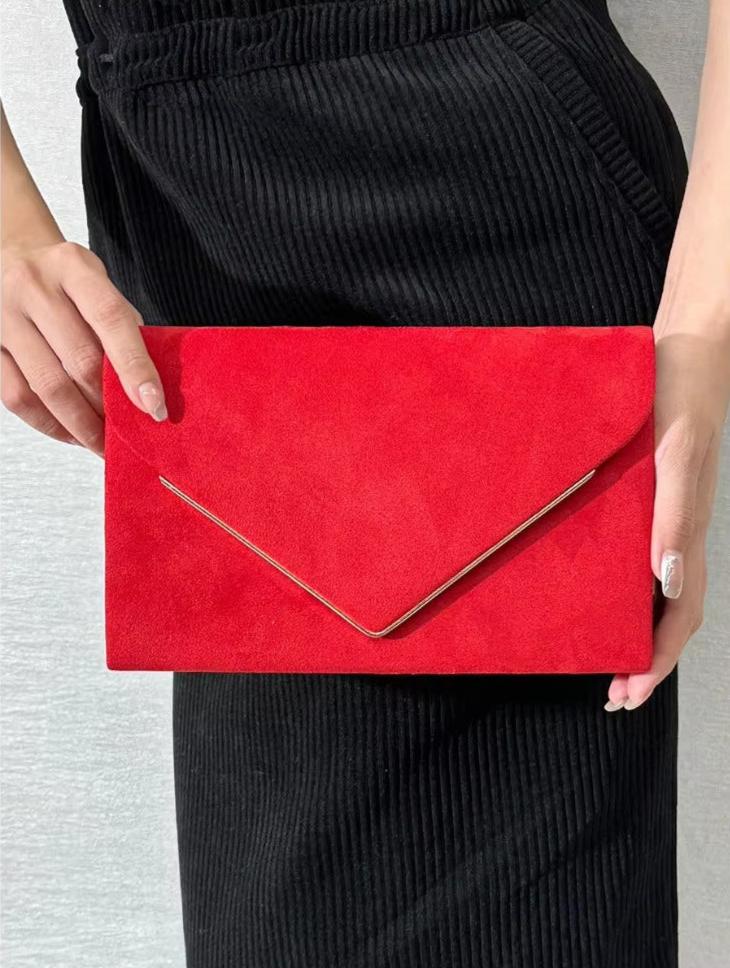 Clutch handtas envelop met schouderketting