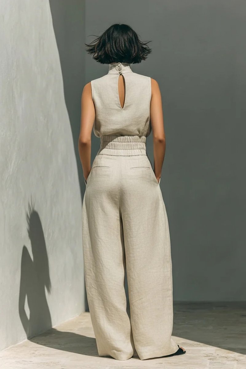 Sanne - Elegante wide leg set voor dames Back