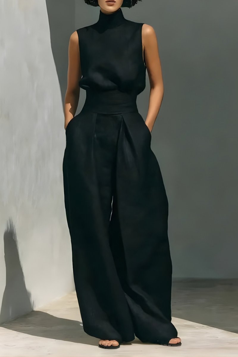 Sanne - Elegante wide leg set voor dames Close Up