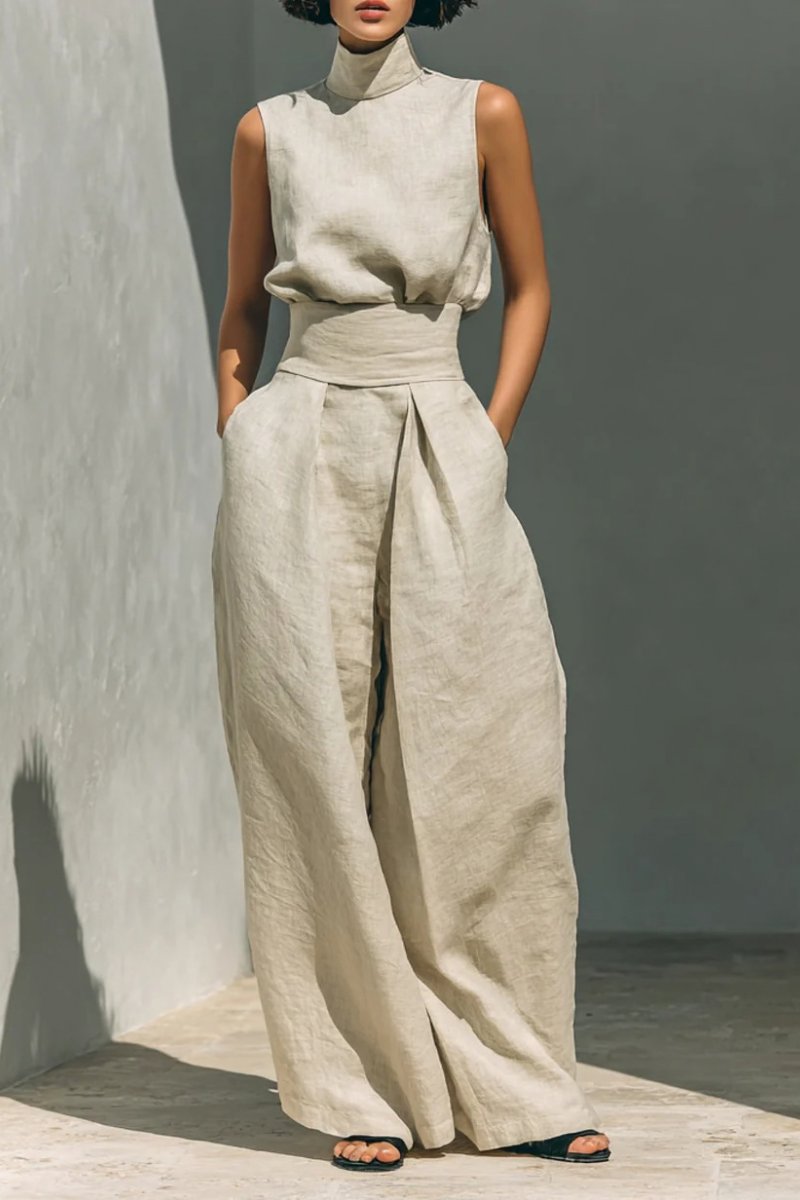 Sanne - Elegante wide leg set voor dames Side