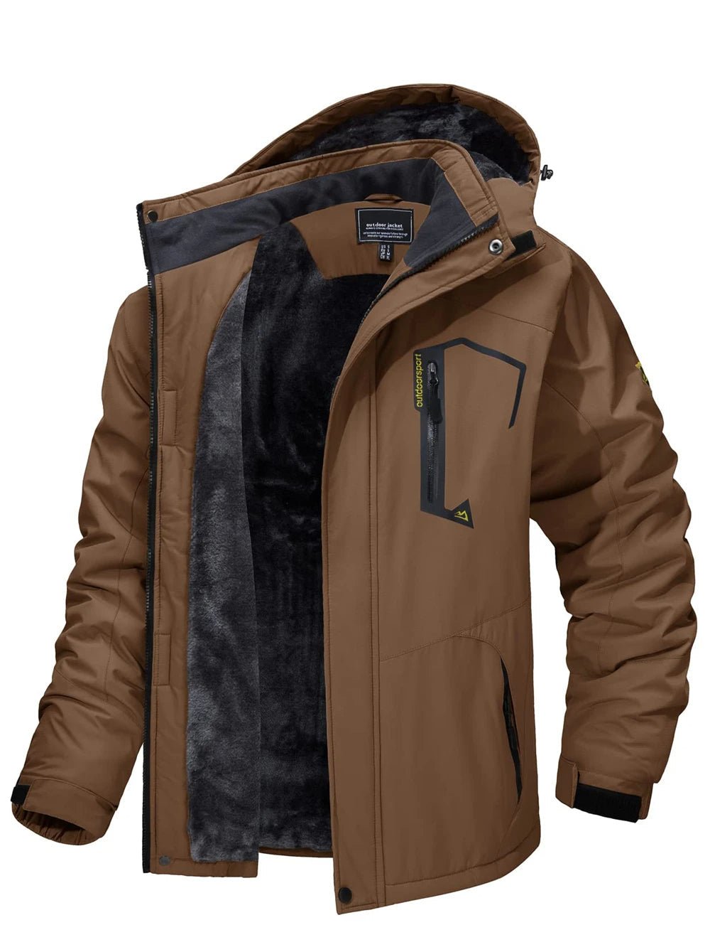 Teun - Waterdichte gewatteerde parka met capuchon voor heren Back
