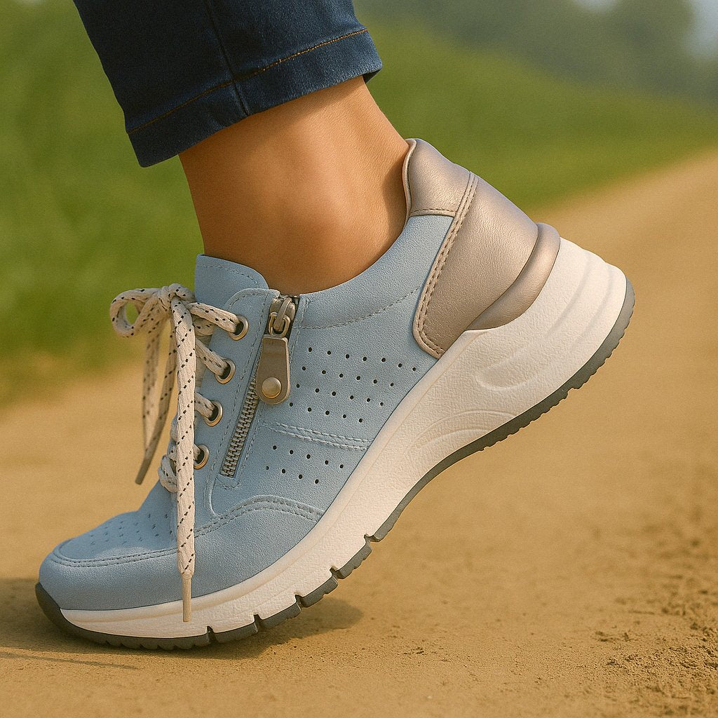 Wies - Orthopedische wandelschoenen met rits voor dames Side