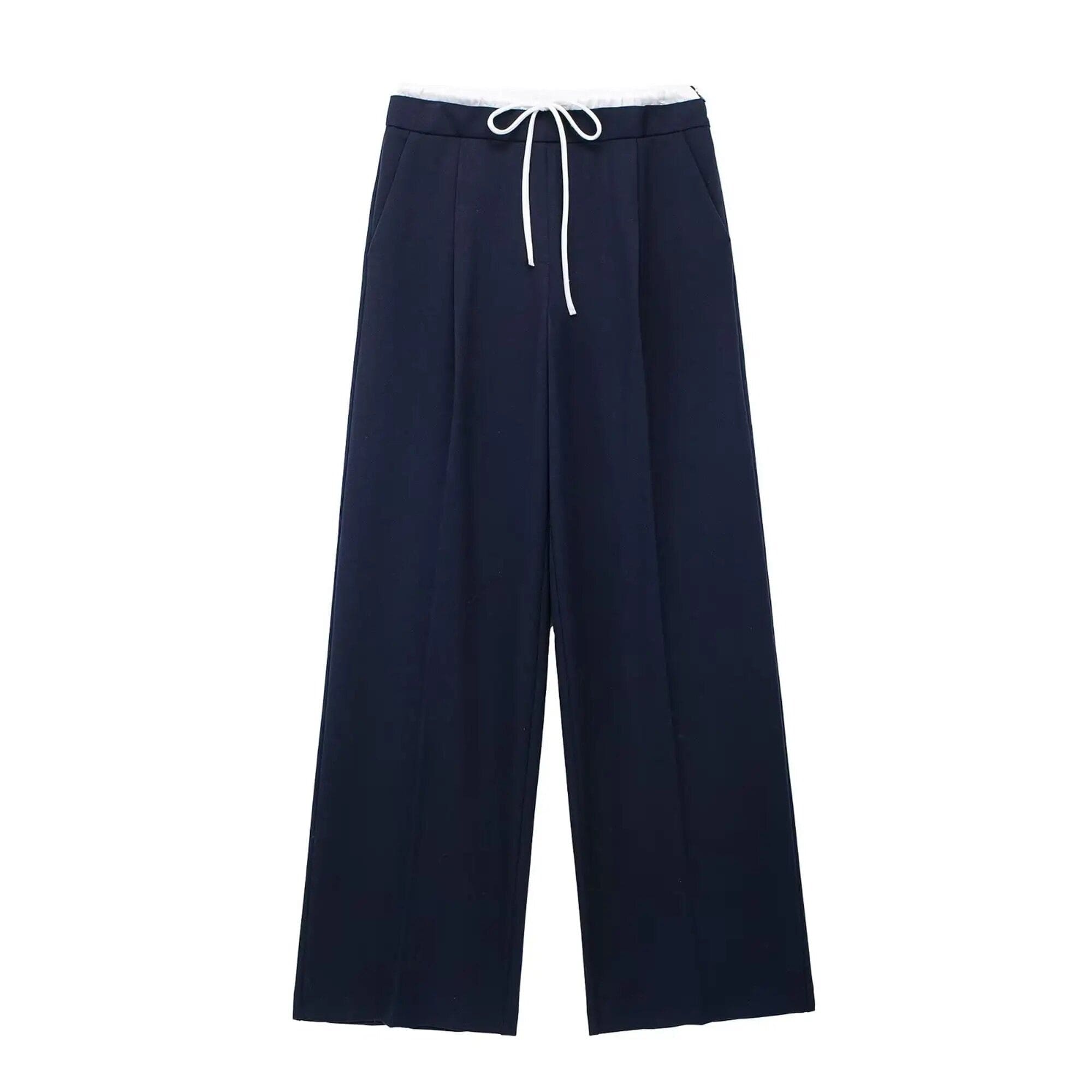 Broek met Trekkoord Wijde Pijpen